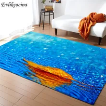 Абсорбирующий коврик для ванной, Голубое озеро, желтый лист, Alfombras Para La Sala, уличный цветной ковер, ковер для общежития, Tapete Grande
