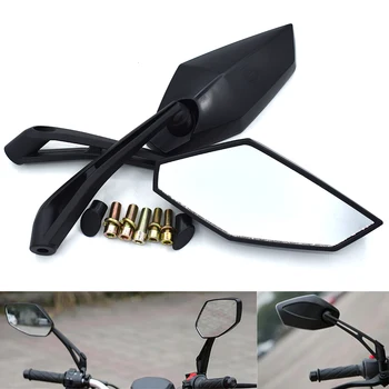 

Black Universal Motorcycle Rear View Side Rearview Mirrors 8mm 10mm for kawasaki suzuki honda yamaha KTM Ducati BMW Triumph
