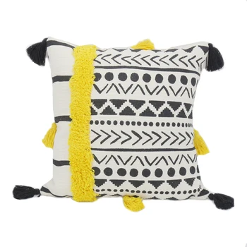 

Moroccan ins wind pillow living room India tufted tassel bedside sofa cushion hand-embroidered pillow