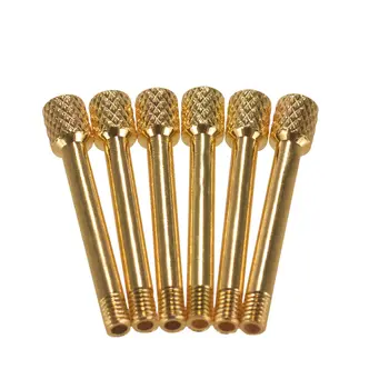 

6pcs Electric Guitar Bridge Pull String Chord Code Adjustment Screws Tremolo Bridge Saddle Clamp Lock String Screw 3 Colors