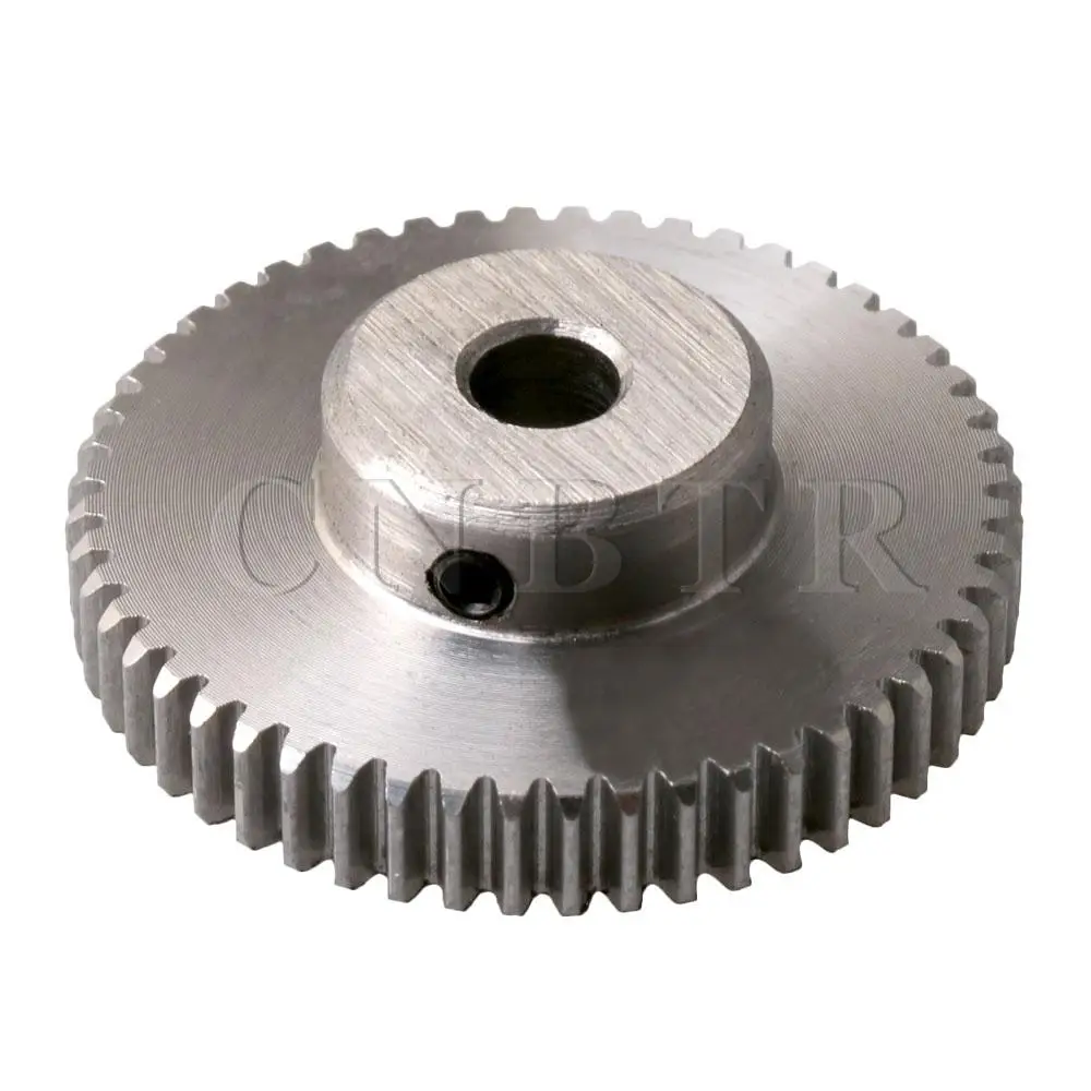 

CNBTR 0.6 Module 52Teeth Motor Pinion Gear 45#Steel Silver Replacement