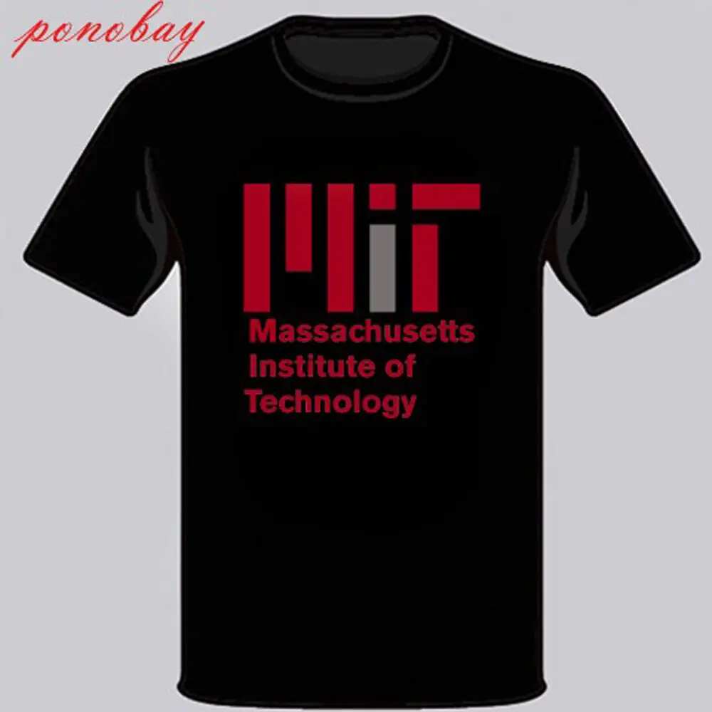 

New MASSACHUSETTS INSTITUTE OF TECHNOLOGY MIT Men's Black T-Shirt Size to 3XL Short Sleeve Tee Shirt Free Shipping cheap wholesa