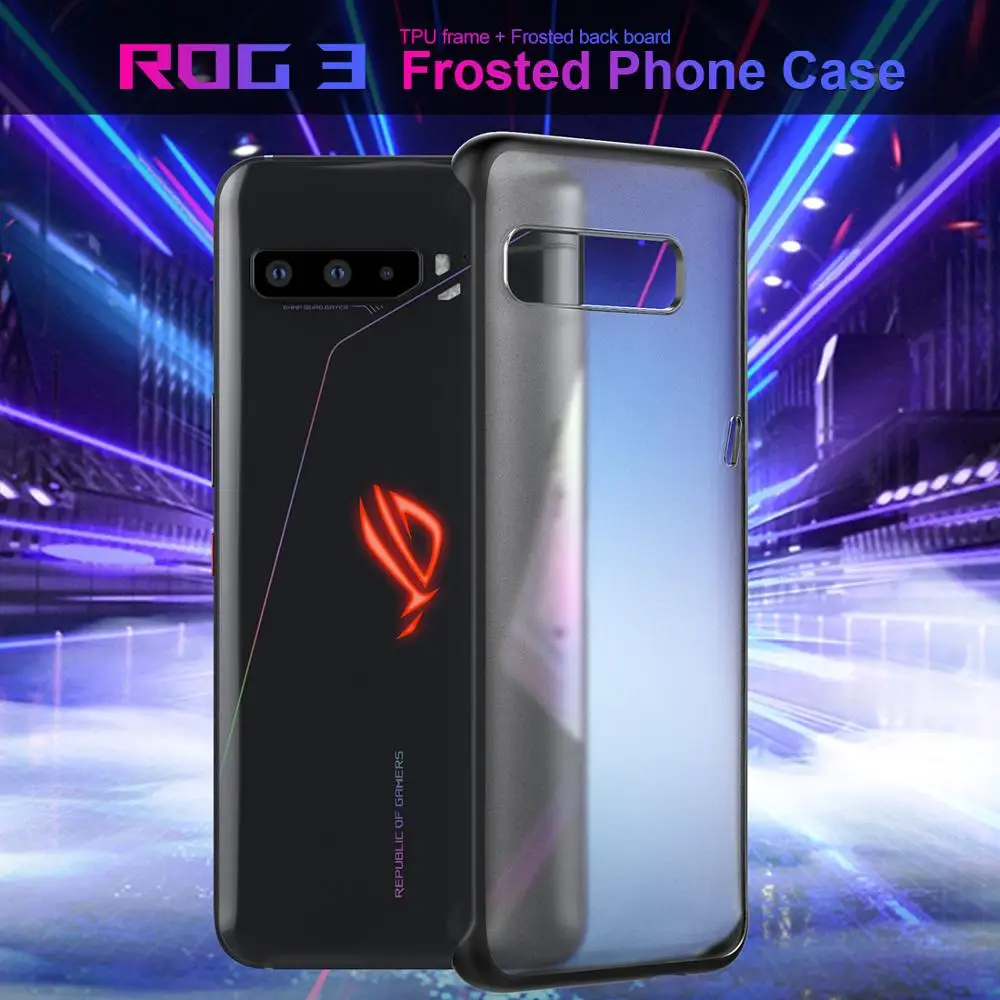 Per Il Caso Di Asus Rog 3 Del Telefono Iii Sottile Antiurto Molle Di Tpu Trasparente Glassato Antigraffio A Prova Di Copertura Posteriore Per Rog3 Ant