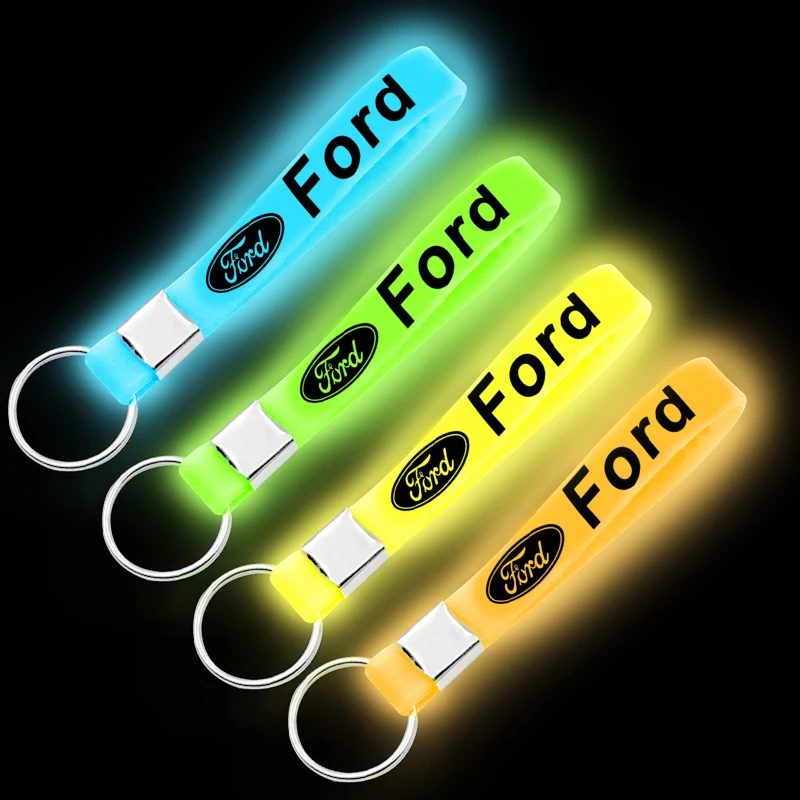 

1pcs Luminous Car Keychain Noctilucous Auto Keyring for Fords Focus MK1 MK2 MK3 Fusion Car Key Badge Accessories Auto Gadgets