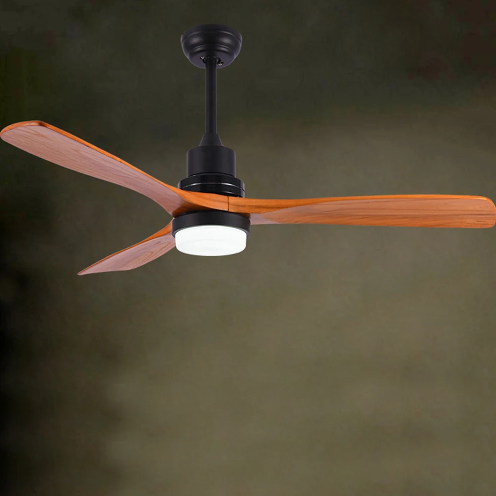 Потолочный вентилятор с пультом дистанционного управления деревянный