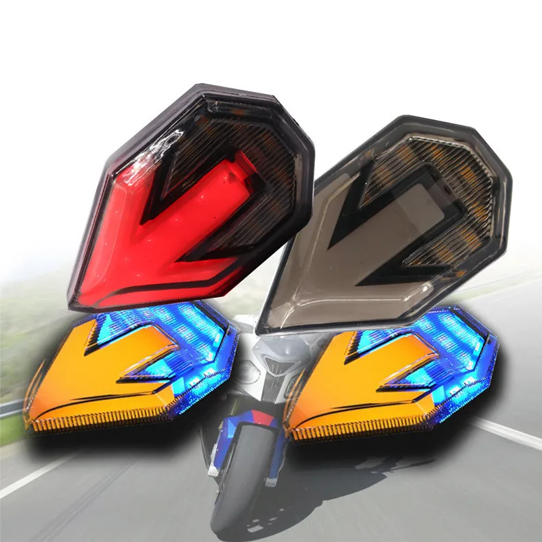

2* Motorcycle LED Turn Signal Lights Double Color Waterproof Running Warning Lamp DC 12V Motorcycles LED Lights Accessories