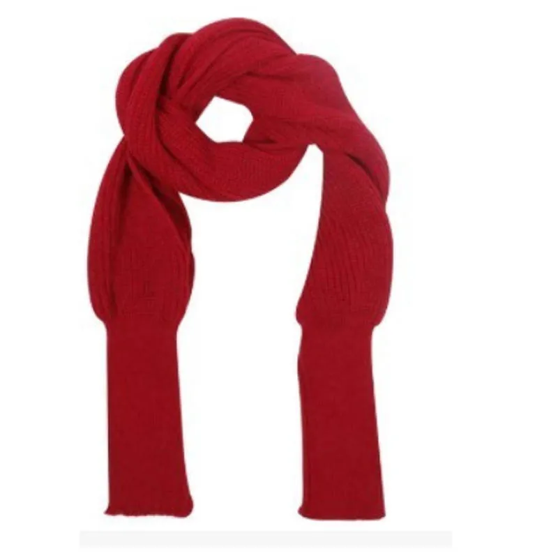 Meihuida 240x50 см зимний женский мягкий теплый вязаный Однотонный свитер шарф с рукавом шаль шарфы - Цвет: Бордовый