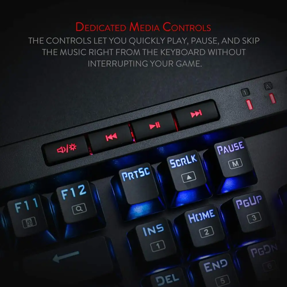  Redragon K580 VATA Mechanical Gaming Keyboard RGB LED Backlit 104 Keys Anti-Ghosting Macro Keys Blu