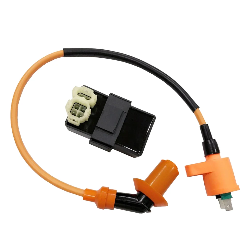 GY6 Go Kart 125cc 150cc Ignition Performance Coil + 6 Pin CDI Box Round Plug