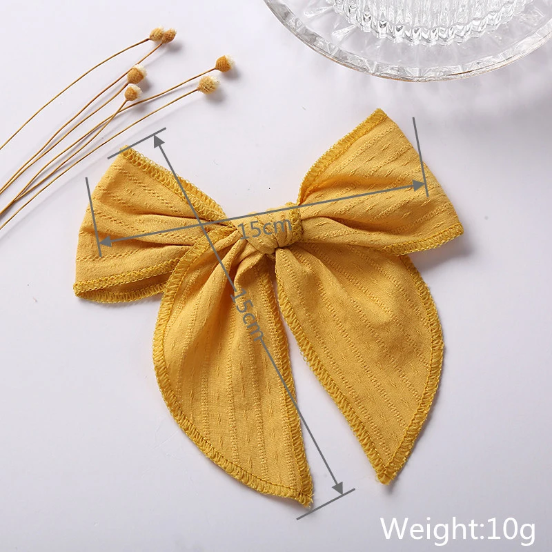 Baby Accessories luxury	 6 Inches Girl Bows Hairpins Baby Hair Clips Cotton Pin Toddler Princess Hairclip Dovetail Headdress Kids Accessories 2Pcs/Set baby accessories store near me	