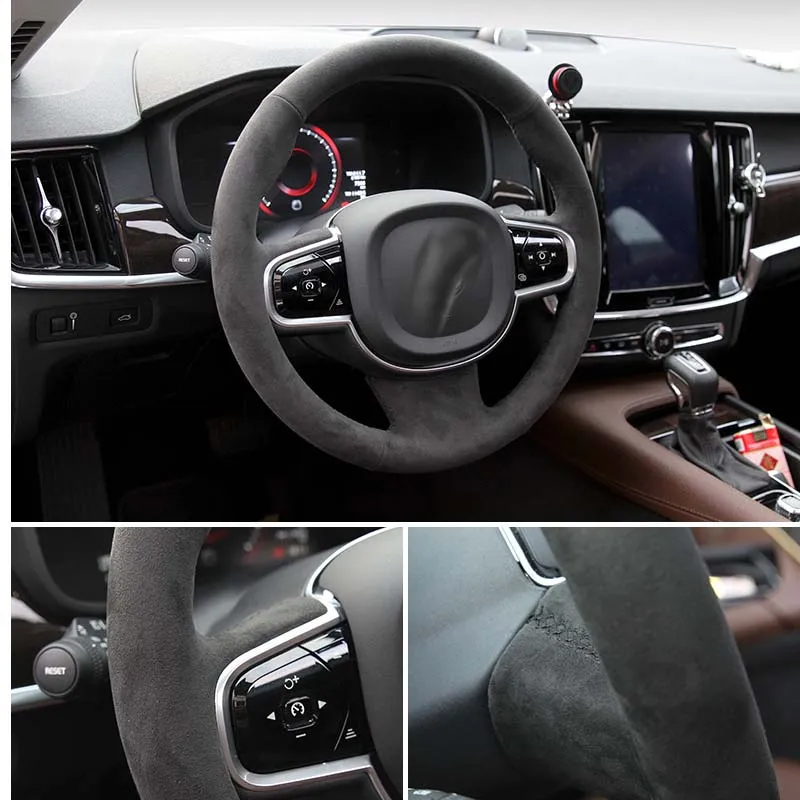 Stuurhoes, Voor Volvo XC60 2008-2017 antislip autowielhoes stuurwielbeschermer, interieuraccessoires,A