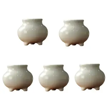 

5PCS Flower Pot Macetas Plant Pot Groot Planter Succulent Plant Ceramic Flowerpot Lovely Bonsai Pot For Dorm Home Store Office