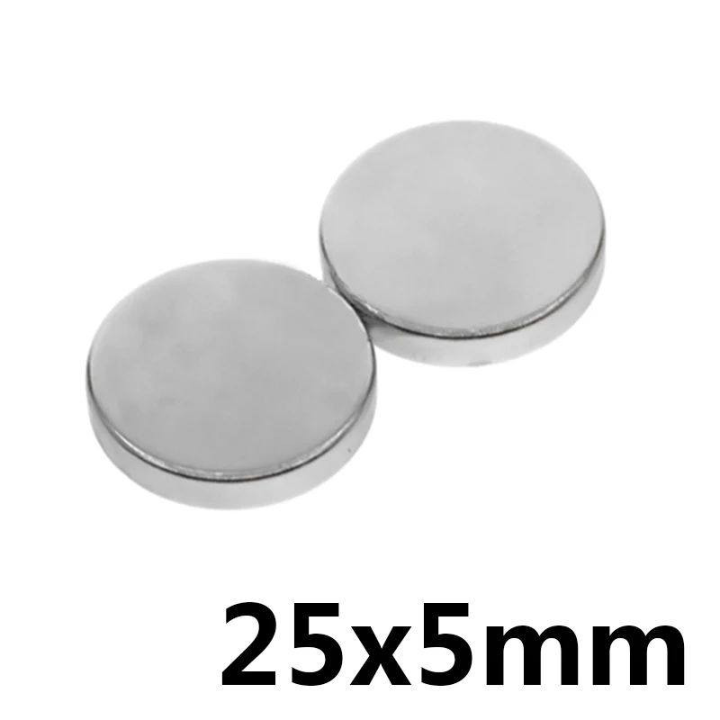 

50/100/150pcs Super 25x5 mm Super strong sticking neo neodymium magnets N35 permanent magnet 25*5