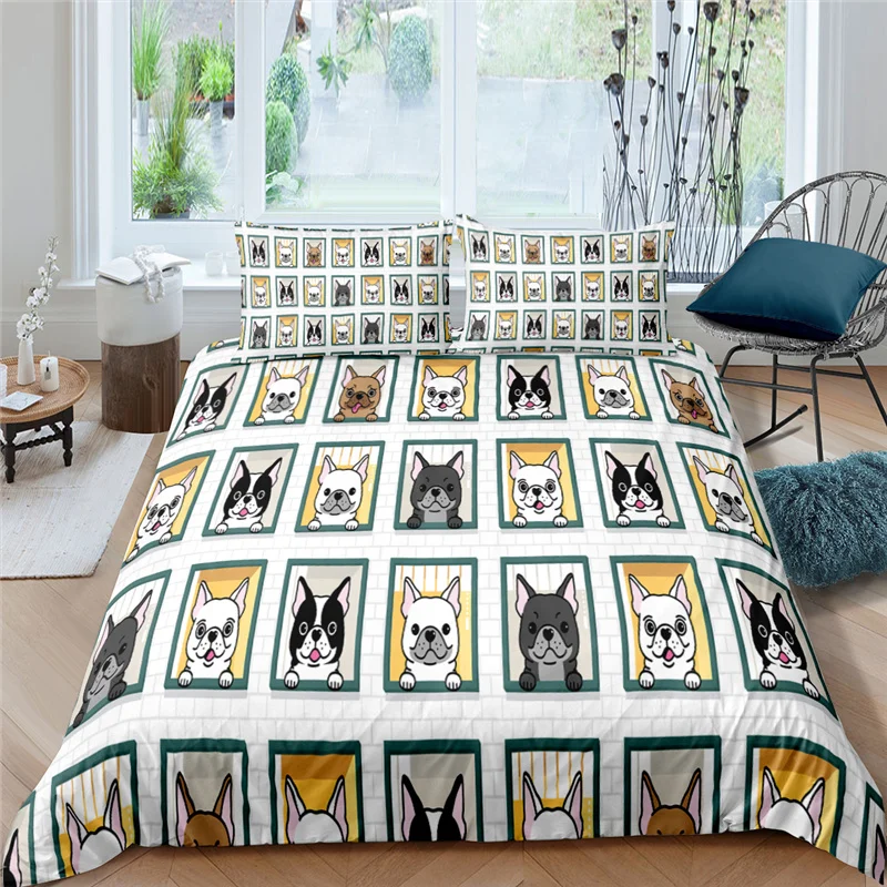

Luxury 3D Cartoon Dog Print 2/3Pcs Kids Bedding Set Comfortable Duvet Cover Pillowcase Home Textile Queen and King EU/US/AU Size