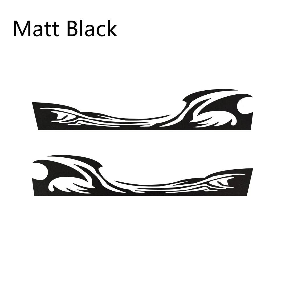 Matt Black 2 шт. автомобильные боковые наклейки Авто Виниловая пленка наклейка для Alfa Romeo Volkswagen Audi Ford Focus Mustang универсальные тюнинговые автомобильные аксессуары - Название цвета: Matt Black