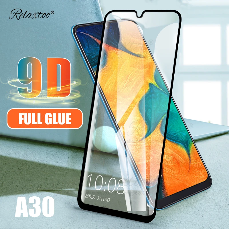 Изогнутое закаленное стекло 30 9D для samsung Galaxy A30 A305F с полным клеем, Защитная пленка для экрана sansung samung A30