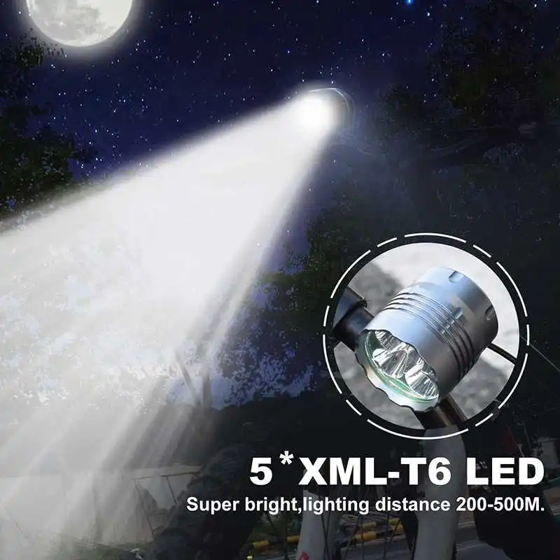 DEL de puissance 7000 lumens pour lampe de vélo ou frontale 7x CREE XM-L T6  - Metal Badge