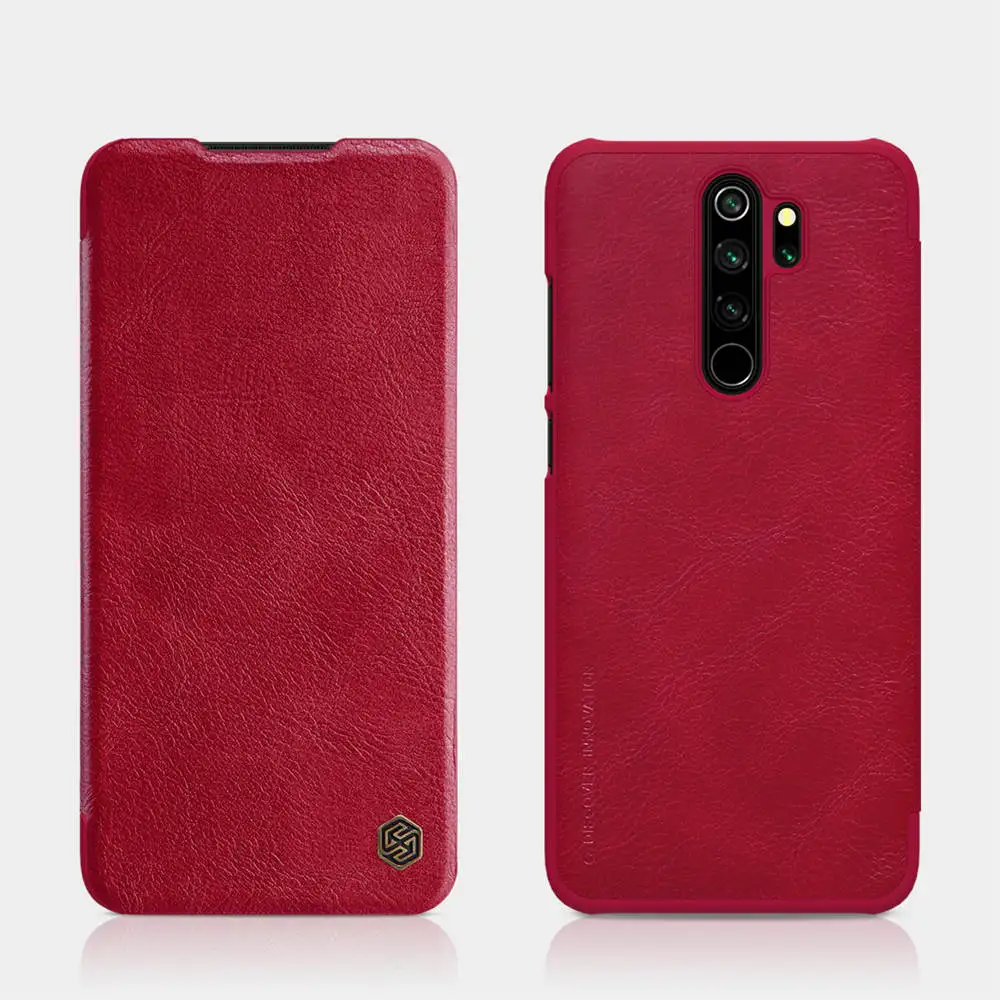 Кожаный флип-чехол Nillkin Qin, тонкий жесткий чехол для Xiao mi Red mi K20 Pro Note 8 mi A3 CC9 7 9 SE Explorer Play 6 Pocophone F1 - Цвет: Red