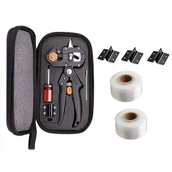 

Garden Grafting Tool Pruner Kit with Rolls of Grafting Tapes and Rubber Bands Plant Fruit Tree Cutting Scissors Shear