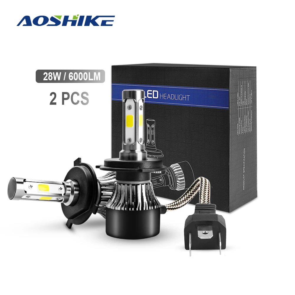 Автомобильные фары AOSHIKE 2 шт. IP67 водонепроницаемая лампа H1 H7 автомобильные