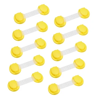 

uxcell 10pcs Cabinet Locks,Proof Adhesive Lock for Drawers, Cabinets, Ovens, Doors Yellow