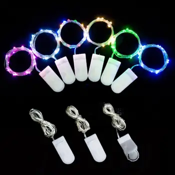 

1M String Light 10 LED Beads Lighting String Colorful Copper Wire New Year Christmas Tree Wedding Party Decoration Lamp OOBEST