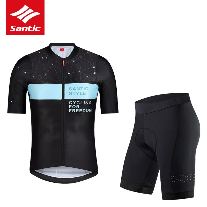 

Santic Cycling Jersey Set Men MTB Bike Shorts Fietskleding Wielrennen Zomer Heren Set Breathable Quick Dry Skinsuit Ciclismo
