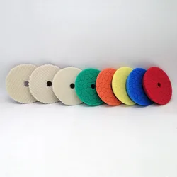 5/6 polegada esponja polimento enceramento almofadas 8 pces polonês kit 25mm de espessura europa esponja polonês automático almofada para ro/da polishier