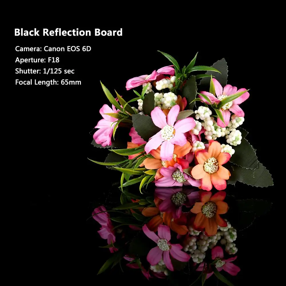 PULUZ 40x40cm Reflective White & Black Acrylic Reflection Background Display Boards for Product Table Top Photography Shooting