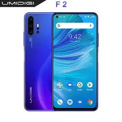 UMIDIGI F2 глобальная версия Android 10 6,53 "FHD + 6 ГБ 128 Гб 32 МП селфи Helio P70 48MP AI Quad камера мобильный телефон 5150 мАч NFC