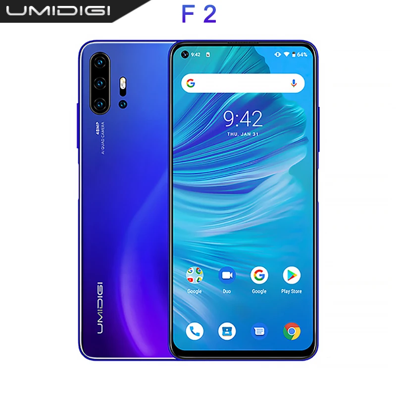 UMIDIGI F2 глобальная версия Android 10 6 53 &quotFHD + ГБ 128 32MP Selfie Helio P70 48MP AI Quad Camera мобильный