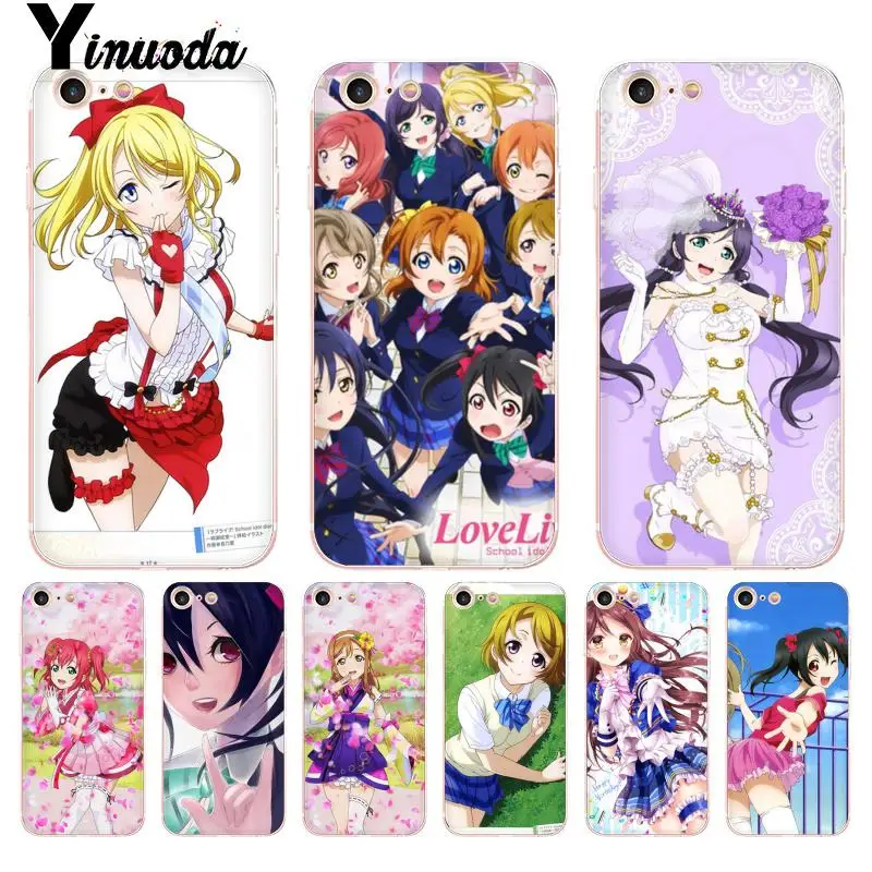 Yinuoda для iphone 7 6 X Чехол Love Live School Idol Diary Прозрачный чехол 8 6S Plus 10 5 5S SE 5C XS XR | Мобильные