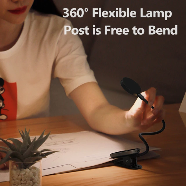 Baseus lámpara de mesa con Clip LED, lámpara de escritorio inalámbrica regulable, recargable vía USB, luz de lectura LED nocturna, para portátil|Lámparas LED de escritorio| - Baseus lámpara de mesa con Clip LED, lámpara de escritorio inalámbrica regulable, recargable vía USB, luz de lectura LED nocturna, para portátil|Lámparas LED de escritorio| -