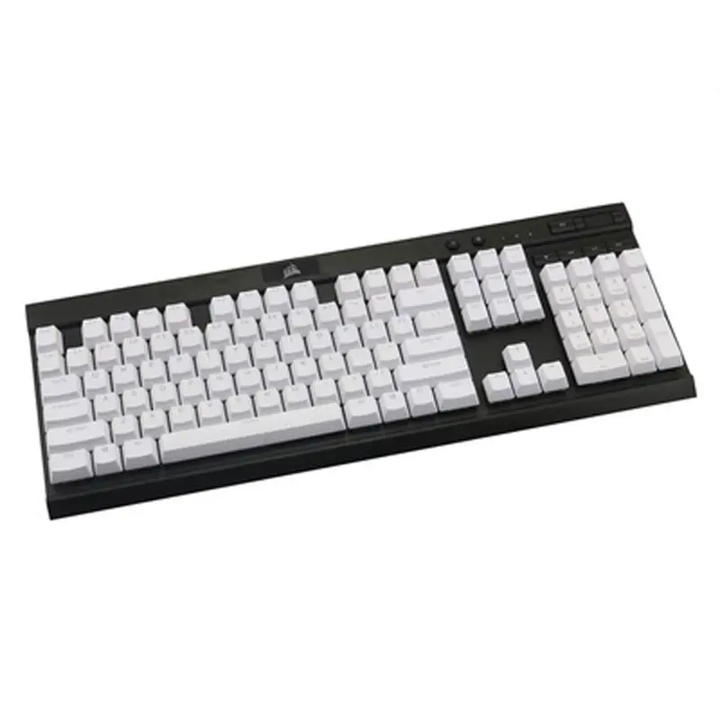 Black Black White Pbt Double Shot Backlit 104 Top Lit Shine Through Translucent Backlit Keycaps For Corsair K70 K65 K95 Rgb Keyboards Aliexpress