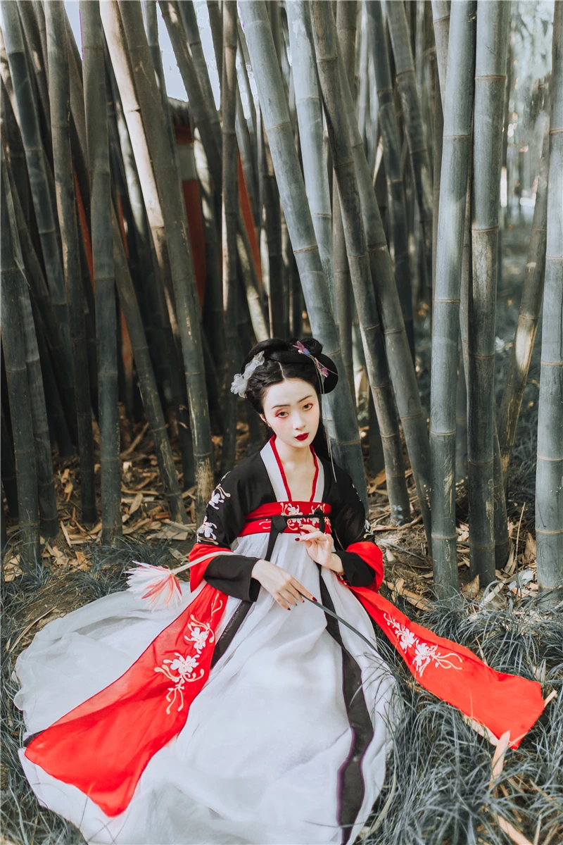 

Hanfu Female Fairy Qi Chest Skirt Embroidery Spring Red Daily Improvement Hanfu Costume Female Fresh and Elegant Elegant