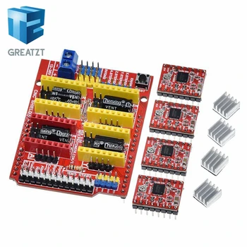 

GREATZT New cnc shield v3 engraving machine / 3D Printer / + 4pcs A4988 driver expansion board