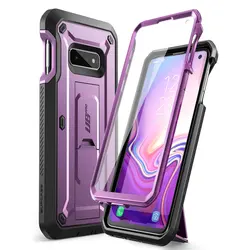 Ultimate Rugged Full - Body Protective Case with Built - in Screen Protector & Kickstand - Pc + tpu (MetallicPurple)