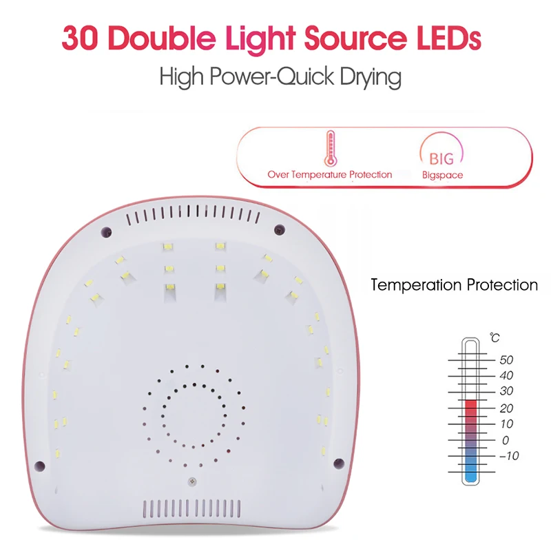 Электрическая Сушка Для ногтей 60 Вт УФ светодиодный светильник 30 шт. светодиодный s лампа Сушилка для сушки гель лак для ногтей автоматический датчик таймер маникюрные инструменты
