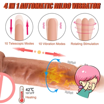 Heating Thrusting Realistic Dildo Vibrator Wireless Remote Layer Silicone Super Big Penis Dildos Sex Toys For Women Adults Shop 3