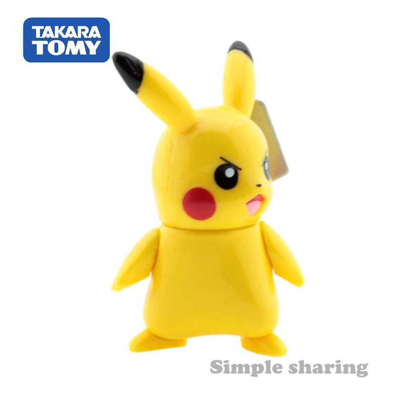 Takara Tomy Tomica Пикачу Рисунок сплава модель комплект с героями Монстры покемона