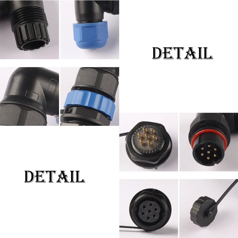 Водонепроницаемый соединитель IP68 типа SP20 кабельный разъем штекер и гнездо 2 3 4 5 7 9