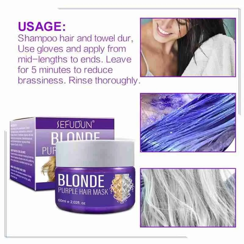 Shampoo Silver Remove Purple Damaged Hair Orange Ash Bowls Neutralize 60 100ml Care Hair Green Repair Tones Mixing Color Yellow Hair