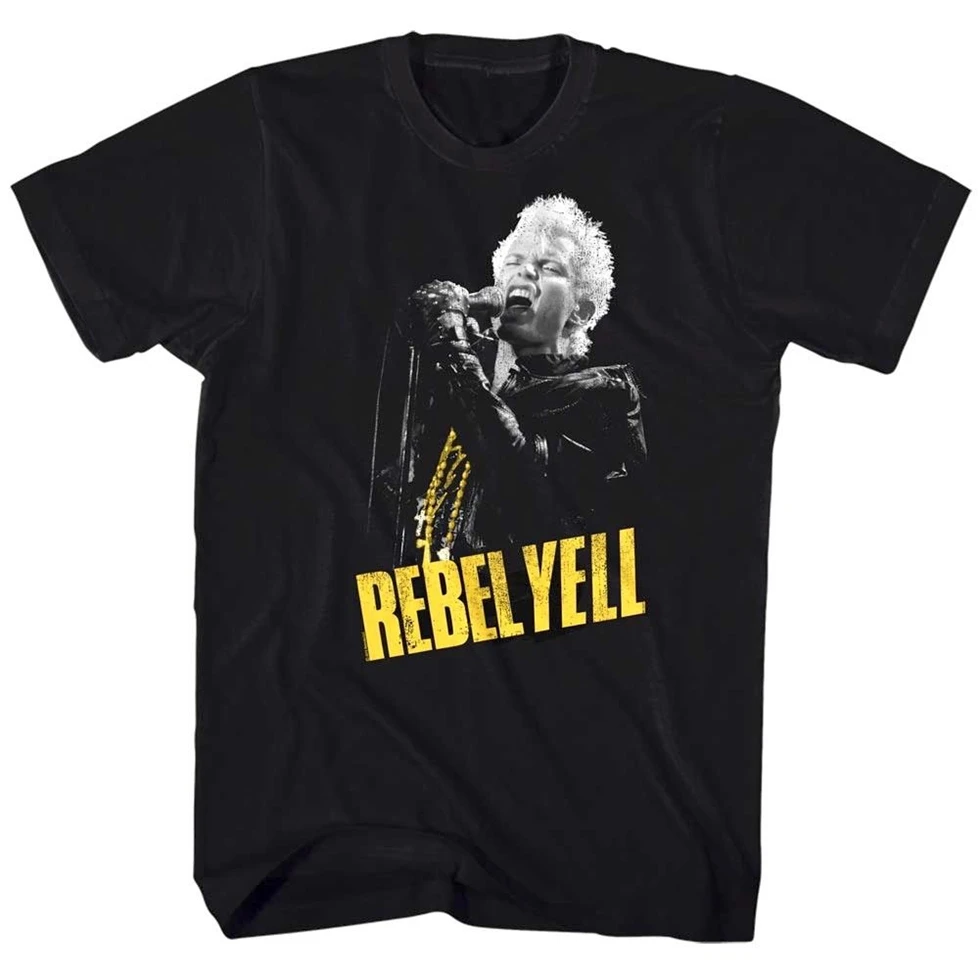 Billy Idol Rebel Yell Singing Live Мужская футболка панк Рок альбом музыкальный Тур Merch модная