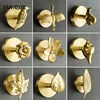 Animal Shape Solid Brass Hanging Coat Rack Clothes Display Racks Key hook Storage Hangers Wall Decorative Flower 1