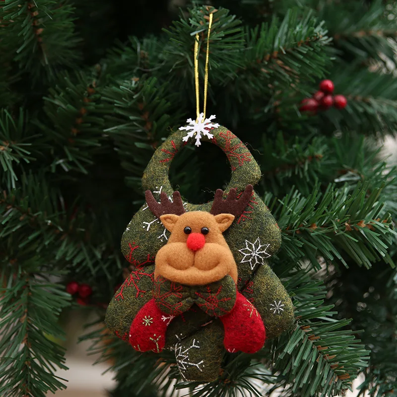 4 шт./компл. украшения для рождественской елки, украшения для дома, Санта-Клаус/Снеговик/медведь/подвеска "Олень", рождественские вечерние украшения для дома, подарок для детей