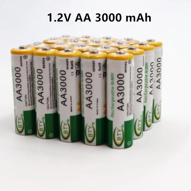 2 20 PCS New AA battery 3000 mAh Rechargeable NI MH 1.2 V AA3000