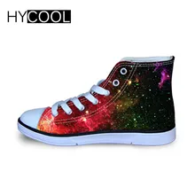 HYCOOL; коллекция года; детская спортивная обувь для прогулок с изображением галактики; парусиновые кроссовки в стиле Харадзюку для мальчиков и девочек; подарки