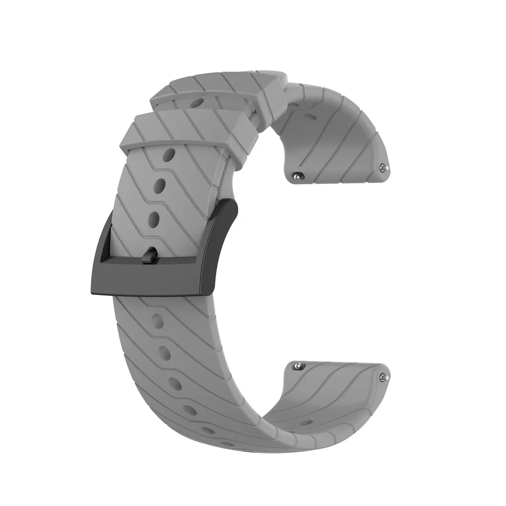 CARPRIE силиконовый сменный спортивный ремешок для наручных часов Suunto 9 Аксессуары для умных часов модный ремешок для наручных часов 24 мм - Цвет: GY