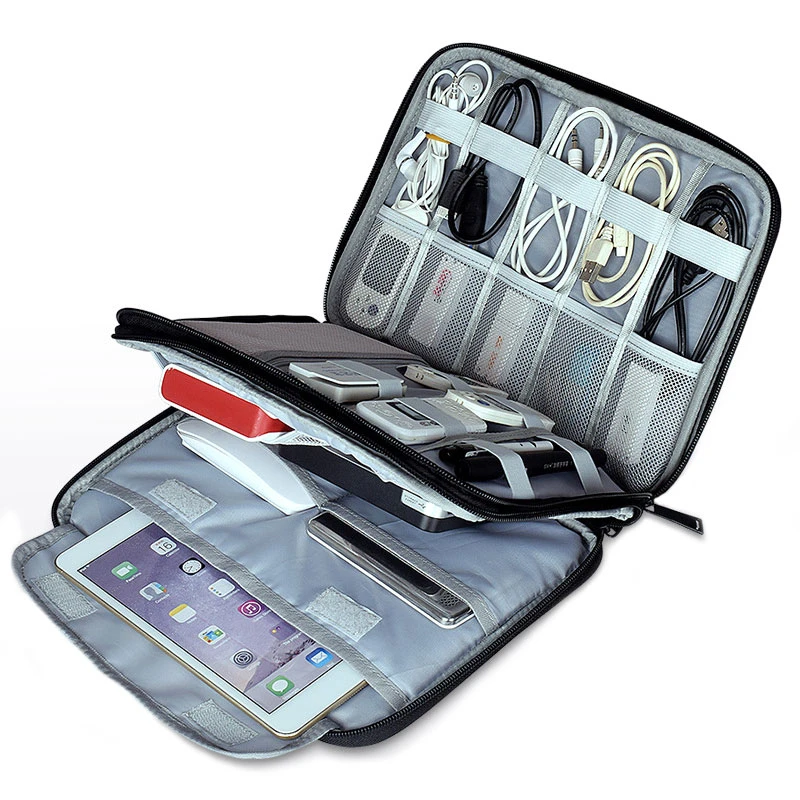 

Luxury Brand Nylon Multi-functional Business Travel USB Cable Clutch Bag Electronics Storage Bag Digital Gadget Organizer Bags