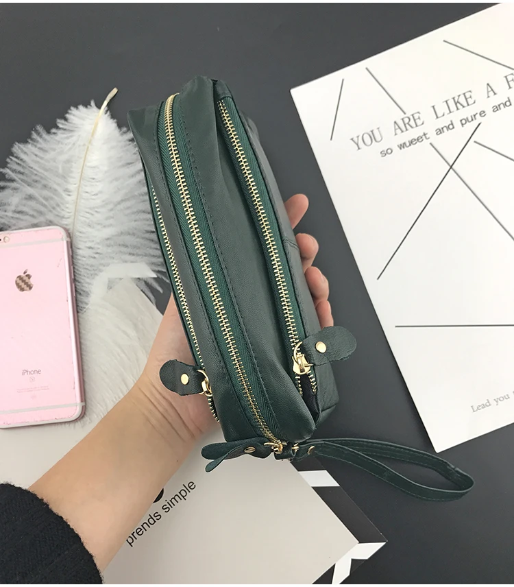 NICOLE& CO, женские кошельки из натуральной кожи, сумочка на молнии, кошелек, большая емкость, для девушек-подростков, сумка для телефона, держатель для карт, Длинный кошелек, новинка